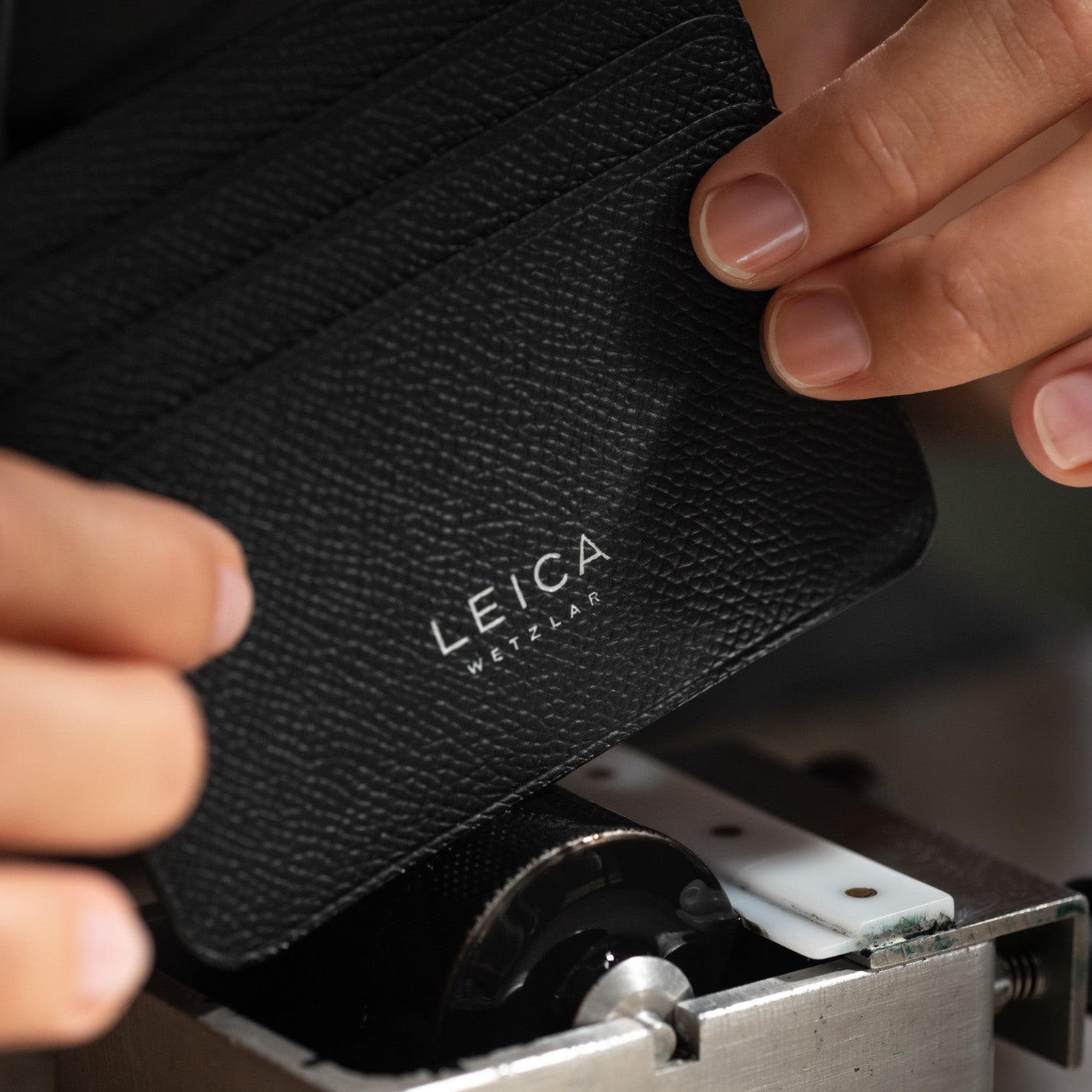 Cardholder horizontal, leather, black