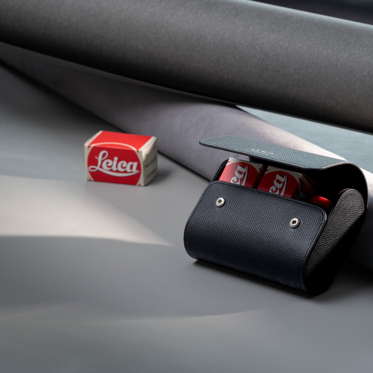 Film Roll Holder, leather, black