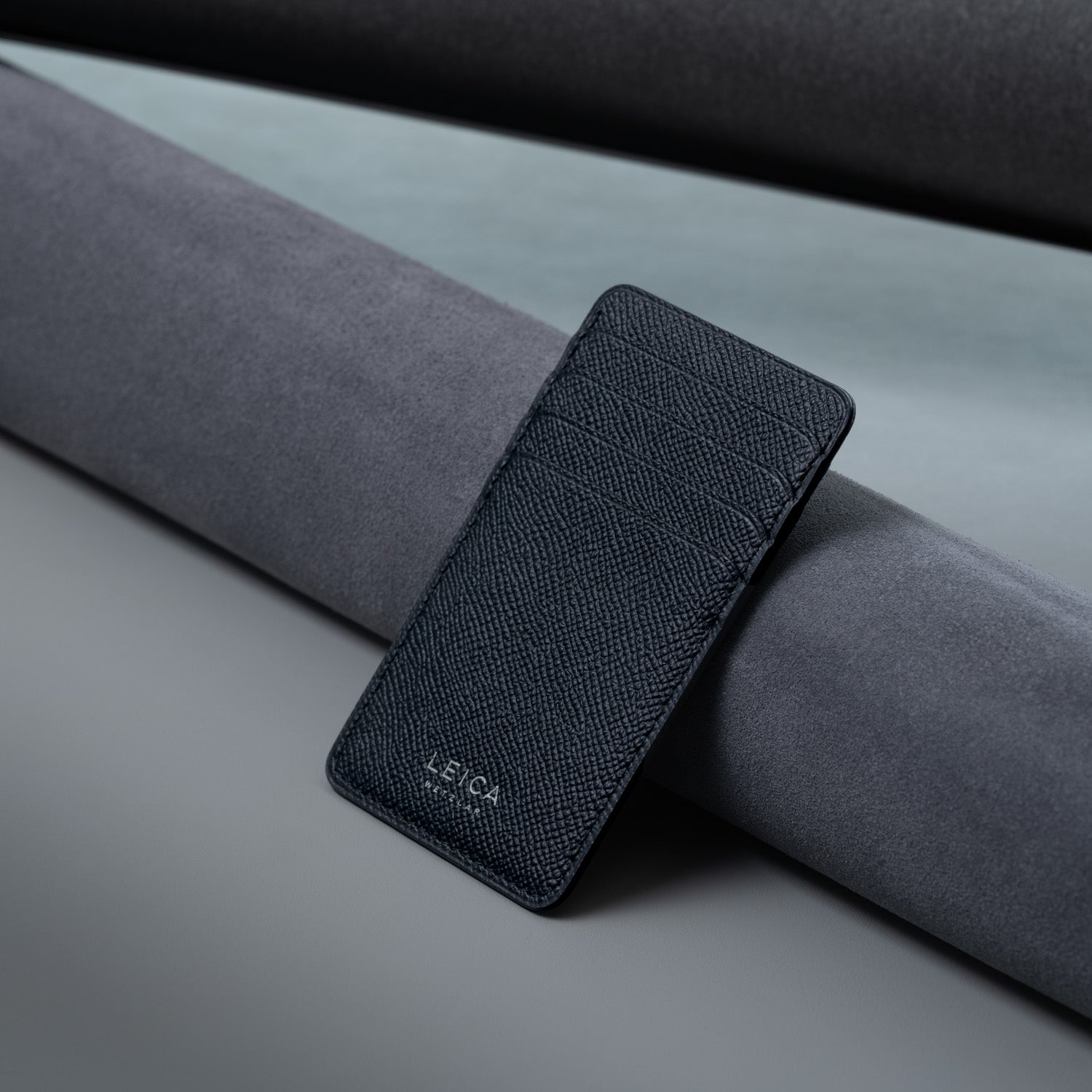 Cardholder vertical, leather, black