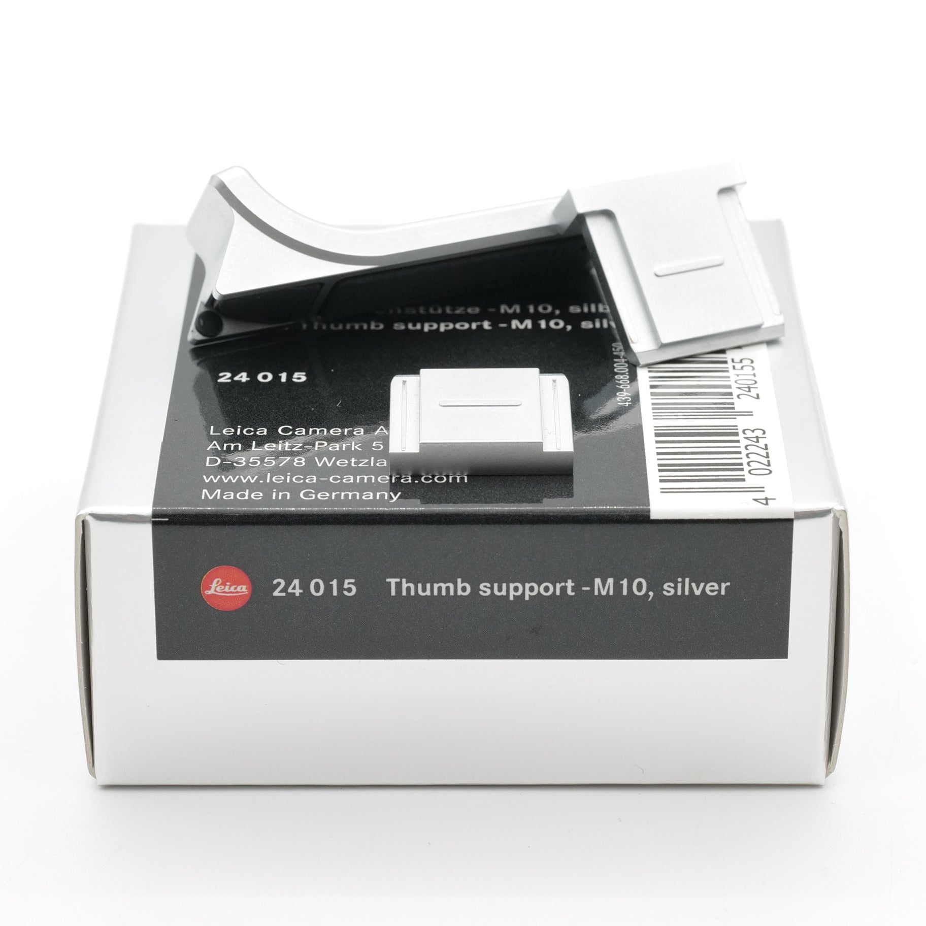 Thumb Support & Hot Shoe Cap M10, Silver. 24 105