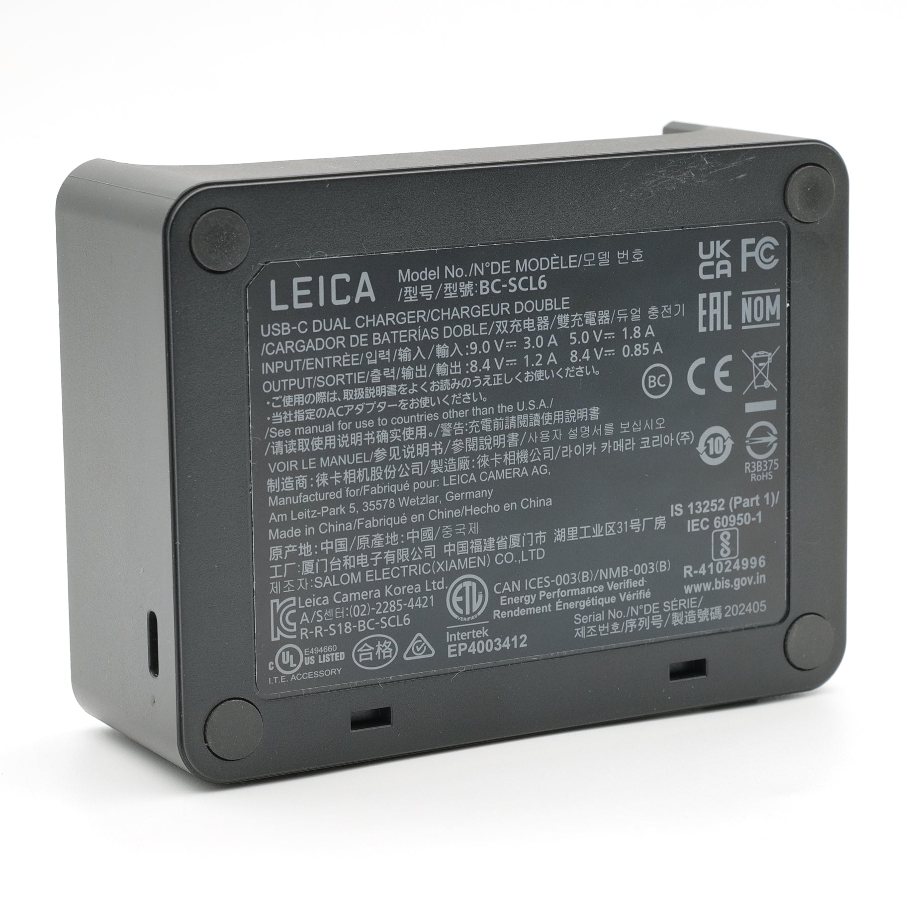 USB-C BC-SCL6 Dual Charger. 16 059