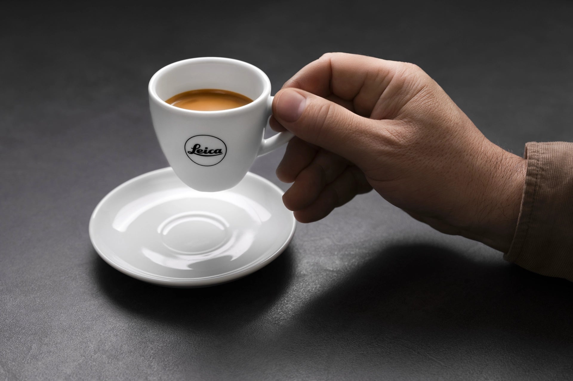 Espresso Cup Set for 2, 4-pieces, porcelain, white