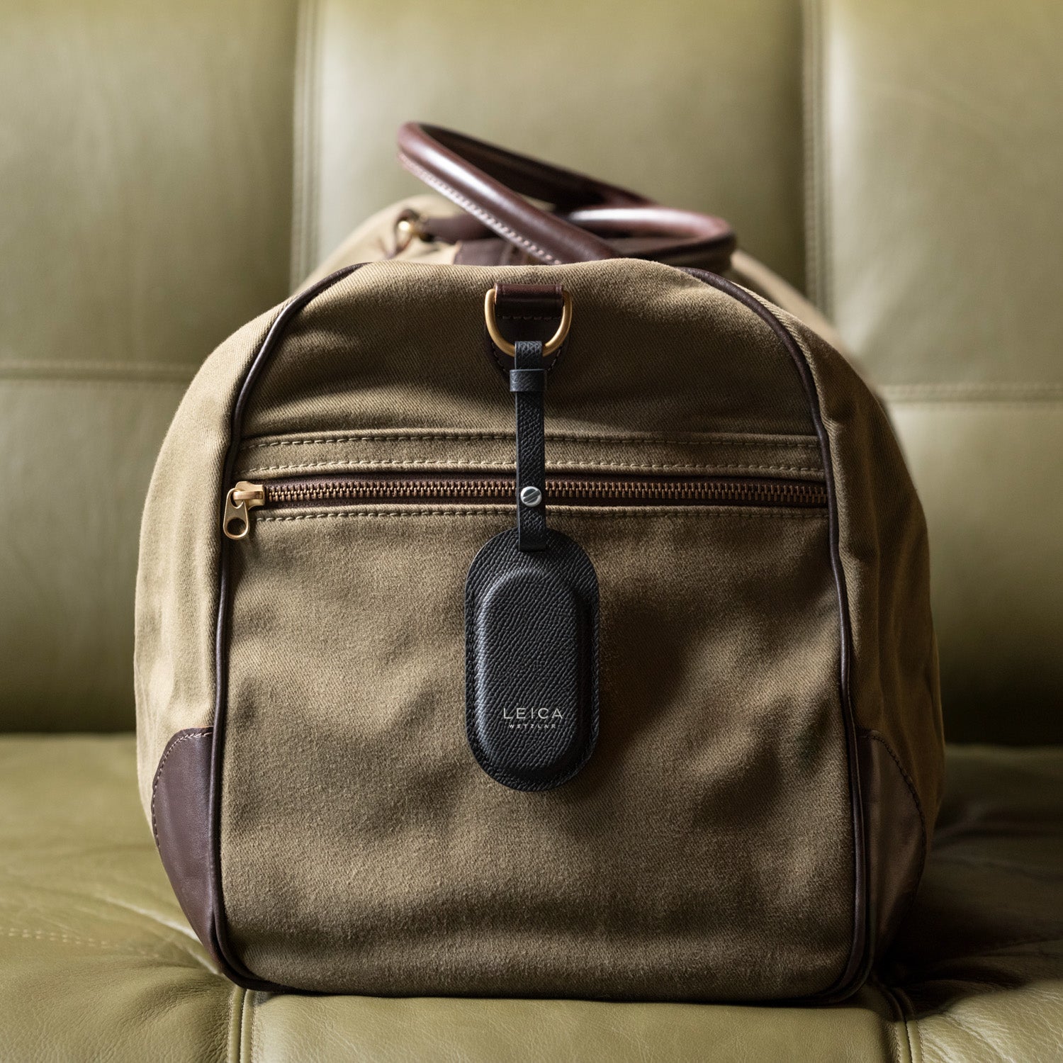 Luggage Tag, leather, black