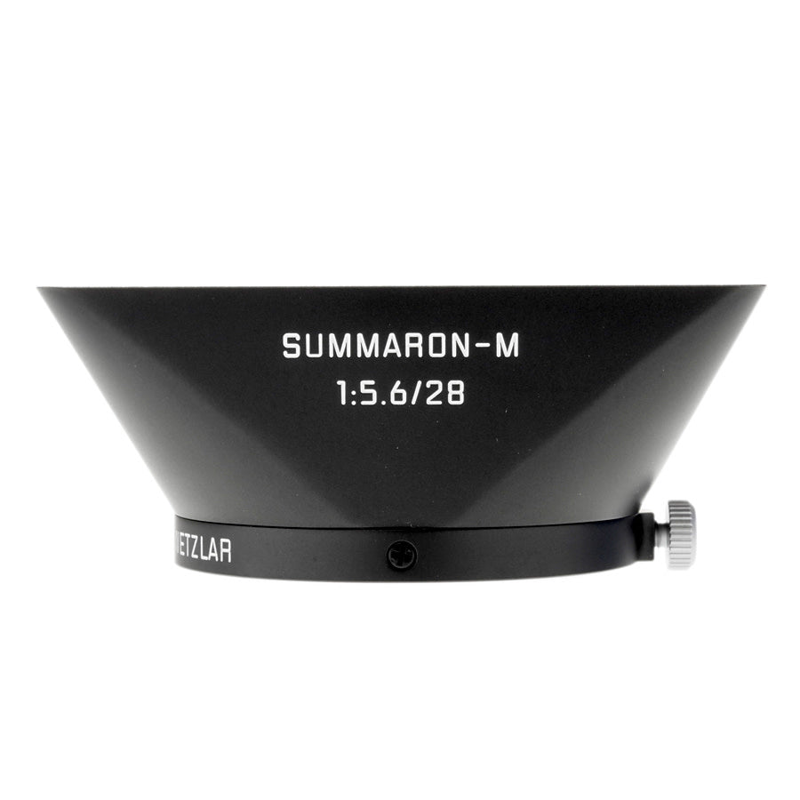 Lens Hood for M 28mm f/5.6, brass, black chrome finish