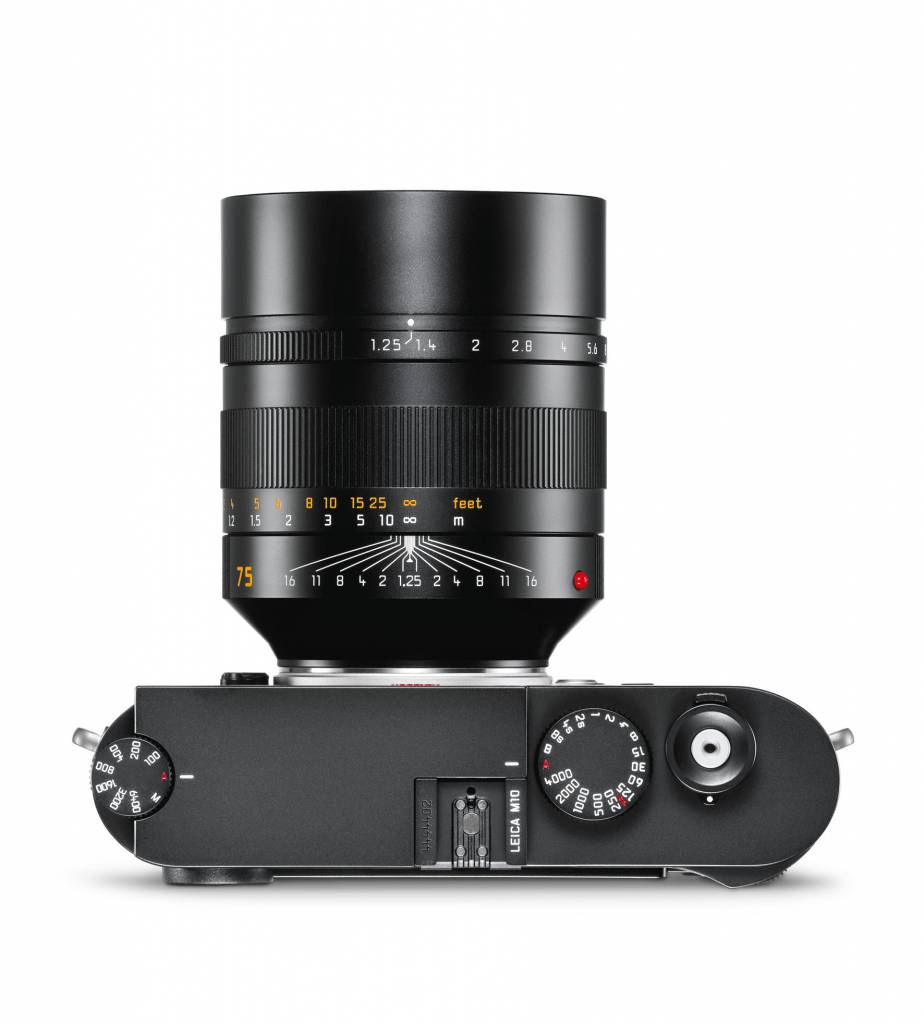 NOCTILUX-M 75 f/1.25 ASPH., black anodized finish