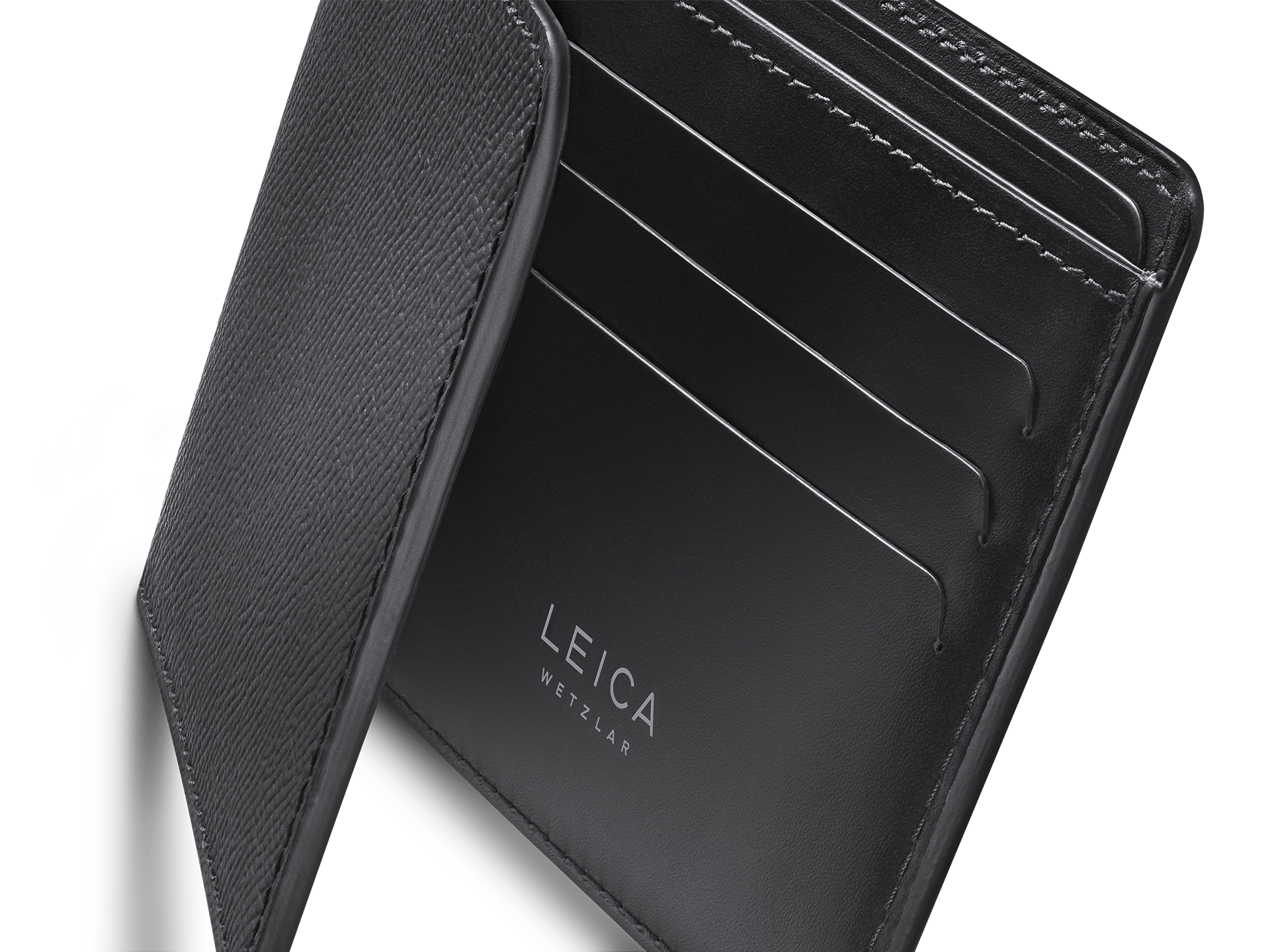 Wallet, leather, black