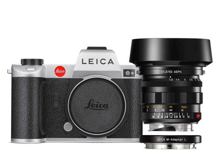 LEICA SL2, silver with LEICA NOCTILUX-M 1:1,2 / 50 ASPH