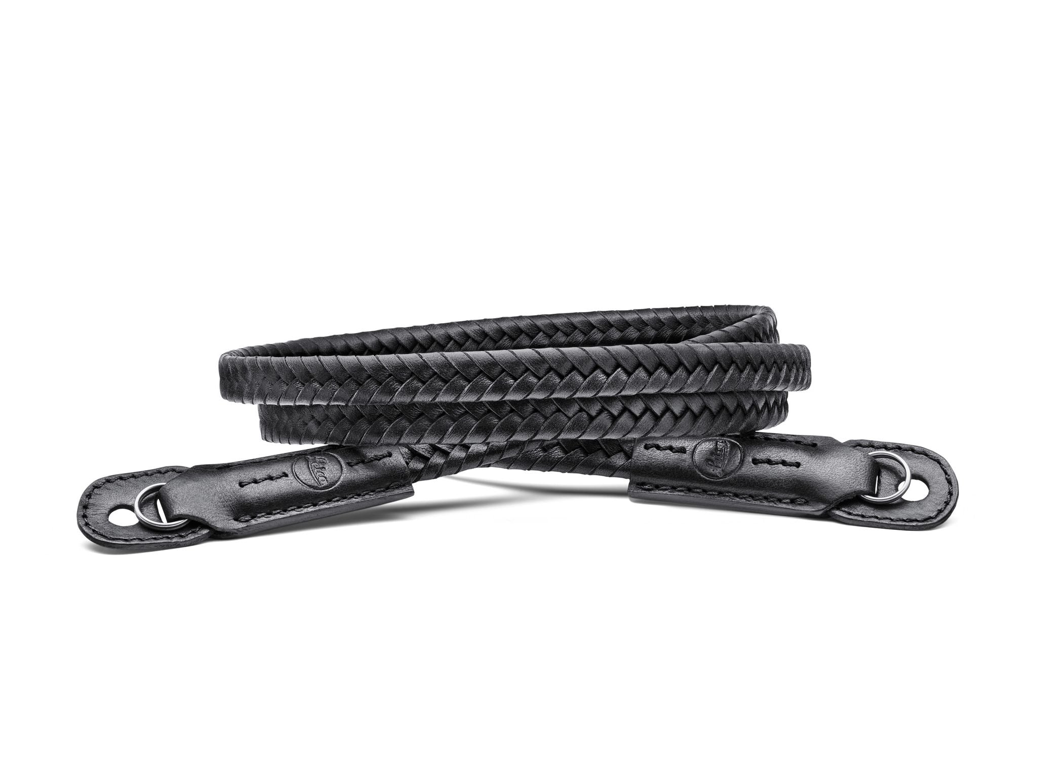 Carrying Strap, leather, braided, black