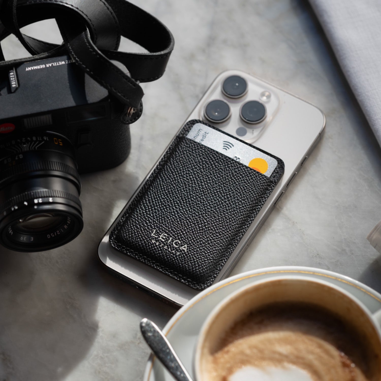 Cardholder for MagSafe, leather, black