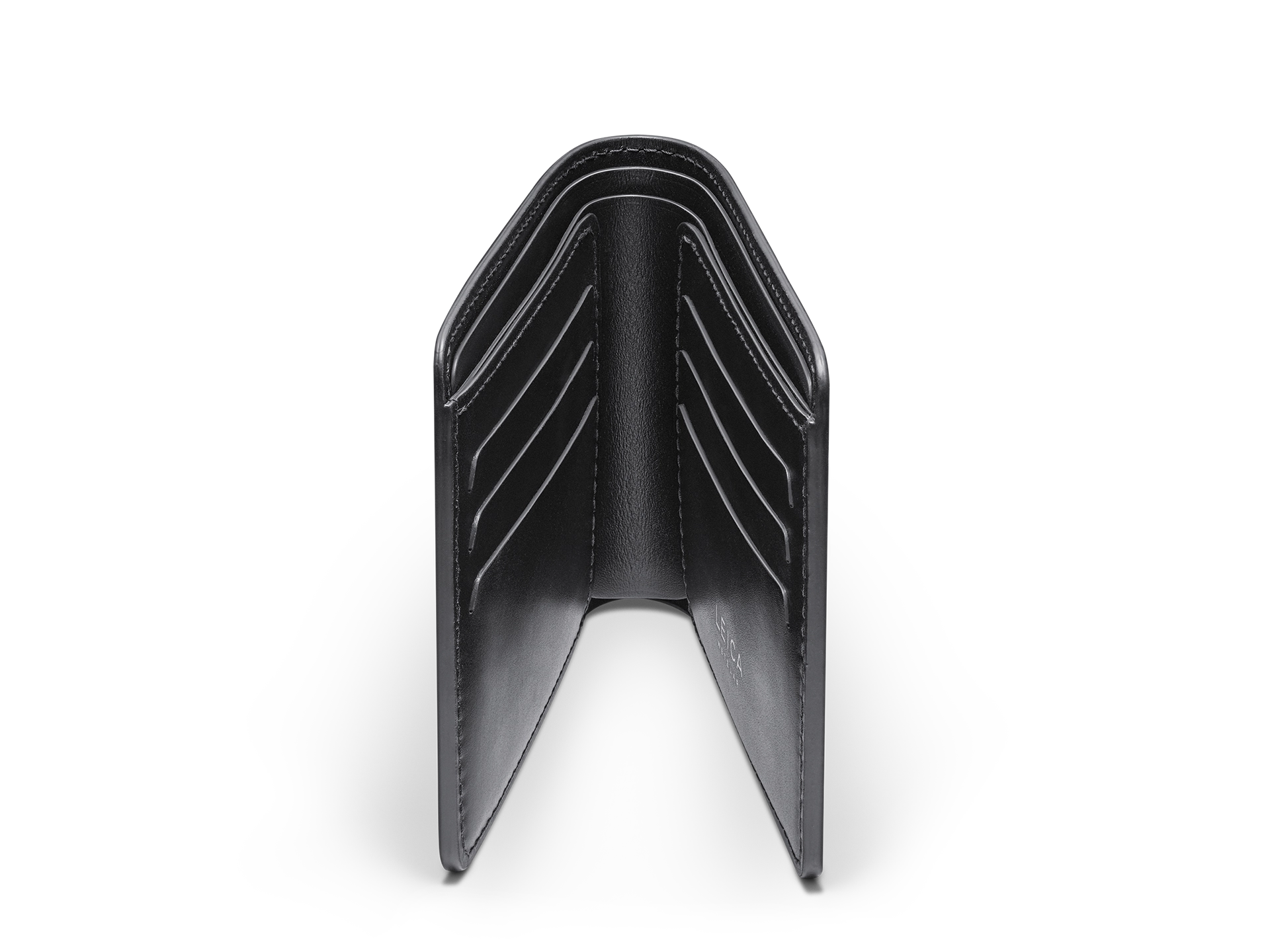 Wallet, leather, black